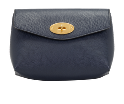 Mulberry Darley Cosmetic Pouch, Navy, Leather, MIV, DB, 3*
